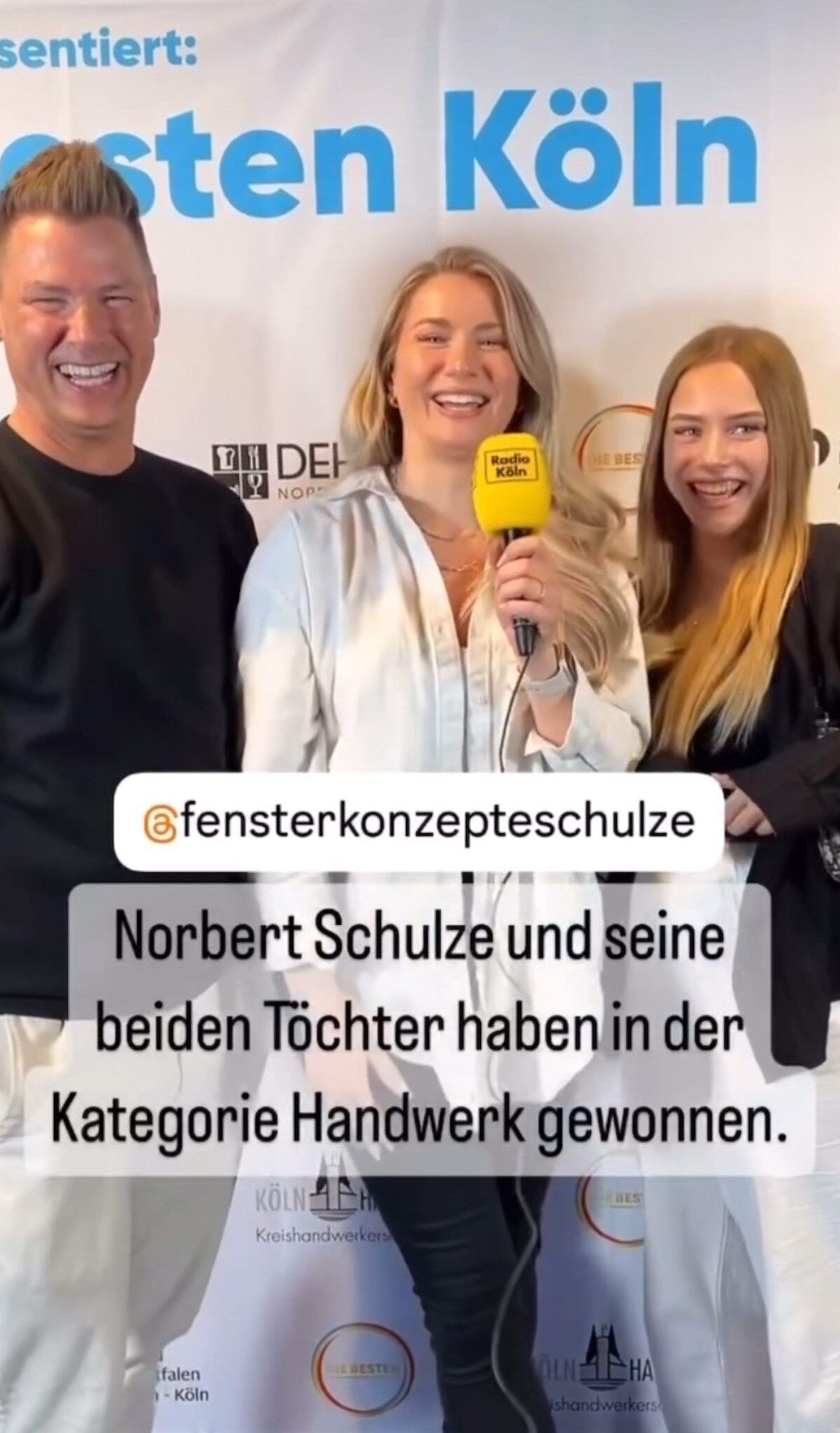 Norbert Schulze und seine beiden Töchter haben in der Kategorie Handwerk gewonnen.