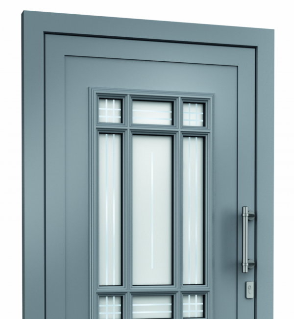 Klassische Aluminium-Haustür von WERU in Köln – traditionelles Design kombiniert mit moderner Sicherheit und Wärmedämmung.