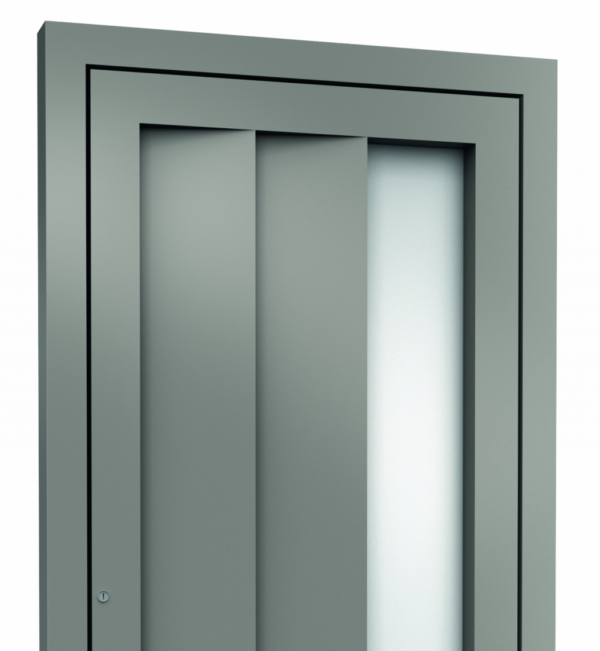 Dreidimensionale Aluminium-Haustür von WERU in Köln – plastische Oberfläche mit Tiefe und Charakter für moderne Architektur.